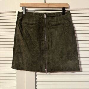 Blank NYC Green Suede Mini Skirt